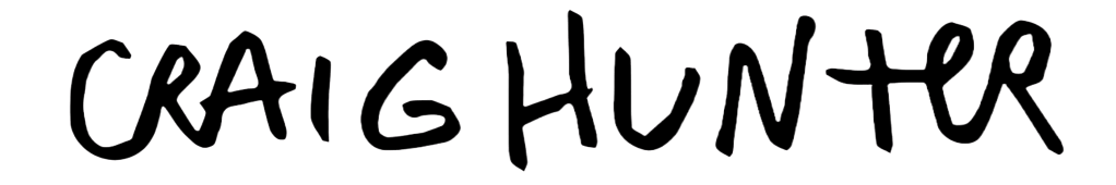 Craig Hunter handwritten wordmark